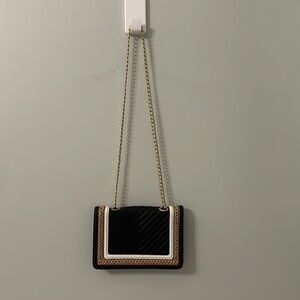 Aldo Gold Chain Black Crossbody Purse